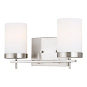 Visual Comfort Zire 2 Light 14" Wide LED Bathroom Vanity Light Brushed Nickel