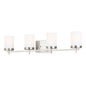 Visual Comfort Zire 4 Light 34" Wide LED Bathroom Vanity Light Brushed Nickel