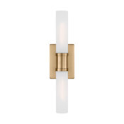 Visual Comfort Keaton 2 Light 20" Tall Vanity Light Satin Brass