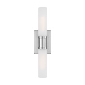 Visual Comfort Keaton 2 Light 20" Tall Vanity Light Brushed Nickel