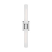 Visual Comfort Keaton 2 Light 30" Tall Vanity Light Brushed Nickel