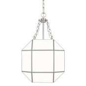 Visual Comfort Morrison 3 Light 14" Wide Pendant with Frosted Glass Shade Brushed Nickel