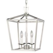 Visual Comfort Dianna 3 Light 10" Wide Taper Candle Mini Pendant Brushed Nickel