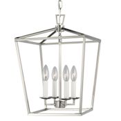 Visual Comfort Dianna 4 Light 13" Wide Taper Candle Pendant Brushed Nickel