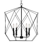 Visual Comfort Zarra 5 Light 23" Wide Taper Candle Chandelier Midnight Black