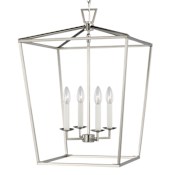 Visual Comfort Dianna 4 Light 17" Wide Taper Candle Chandelier Brushed Nickel