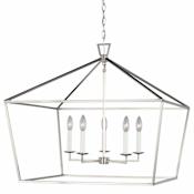Visual Comfort Dianna 5 Light 28" Wide LED Taper Candle Chandelier Brushed Nickel
