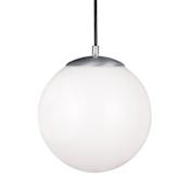 Visual Comfort Leo 10" Wide LED Pendant - Medium (E26) Bulb Satin Aluminum