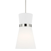 Visual Comfort Clark 10" Wide Mini Pendant Brushed Nickel