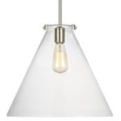 Visual Comfort Kate 16" Wide Pendant Brushed Nickel