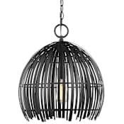 Visual Comfort Hanalei 16" Wide Mini Pendant Midnight Black