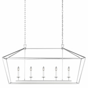 Visual Comfort Dianna 5 Light 17" Wide LED Taper Candle Chandelier Brushed Nickel