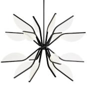 Visual Comfort Belterra 16 Light 38" Wide LED Globe Chandelier with Acrylic Diffusers Matte Black