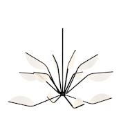 Visual Comfort Belterra 12 Light 48" Wide LED Chandelier Matte Black / 3000K