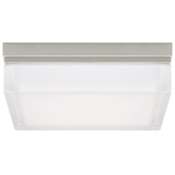 Visual Comfort Boxie Single Light 9" Wide LED Flush Mount Square Ceiling Fixture / Wall Sconce Satin Nickel