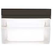 Visual Comfort Boxie 6" Wide LED Natural Brass Flush Mount Square Ceiling Fixture Antique Bronze