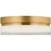 Visual Comfort Cirque 6" Wide LED Natural Brass Flush Mount Drum Ceiling Fixture Natural Brass