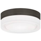 Visual Comfort Cirque 6" Wide LED Natural Brass Flush Mount Drum Ceiling Fixture Antique Bronze