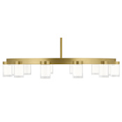 Visual Comfort Esfera 12 Light 32" Wide LED Linear Chandelier -277 Natural Brass