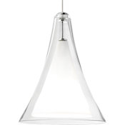 Visual Comfort Melrose 8" Wide Mini Pendant Clear / Satin Nickel