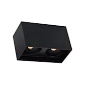 Visual Comfort Exo Two Light Integrated 2700K LED Flush Mount Ceiling Fixture Matte Black / Black Trim / 20 Beam Spread
