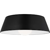 Visual Comfort Joni Single Light 17" Wide LED Flush Mount Ceiling Fixture Matte Black / 3000K