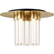 Visual Comfort Kola 13" Wide LED Flush Mount Ceiling Fixture Natural Brass