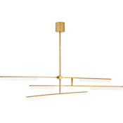 Visual Comfort Klee 6 Light 56" Wide LED Linear Chandelier Natural Brass