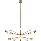 Visual Comfort Lody 20 Light 48" Wide LED Chandelier Aged Brass / 3000K
