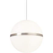 Visual Comfort Hanea 7" Wide LED Shaded Mini Pendant Satin Nickel