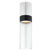 Visual Comfort Manette 4" Wide LED Mini Pendant with Shade Black / Satin Nickel