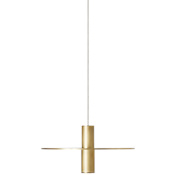 Visual Comfort Ponte 8" Wide LED Mini Pendant with Shade Natural Brass