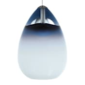 Visual Comfort Alina Mini Color Shaded Pendant Blue with Antique Bronze finish