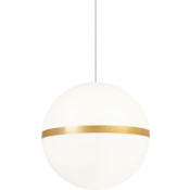 Visual Comfort Hanea 7" Wide LED Mini Pendant with Shade Natural Brass