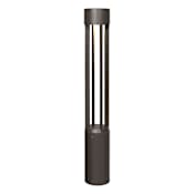Visual Comfort Single Turbo 120, 277V LED Bollard Shaded Path Light Bronze / 3000K / 20 Degree Narrow