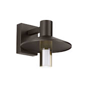 Visual Comfort Ash 10" Tall Integrated LED Wall Sconce with Cylinder Shade Bronze