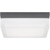 Visual Comfort Boxie 9" Wide LED Flush Mount Square Outdoor Ceiling Fixture / Converts to Wall Sconce Bronze / 3000K
