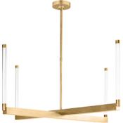 Visual Comfort Phobos 4 Light 36" Wide LED Chandelier Natural Brass