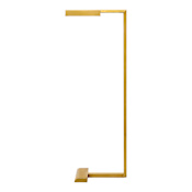 Visual Comfort Dessau 46" Tall LED Arc Floor Lamp Natural Brass