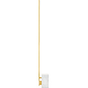 Visual Comfort Klee 70" Tall LED Column Floor Lamp Natural Brass / Marble