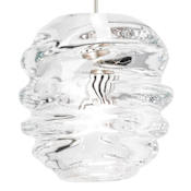 Visual Comfort Audra 6" Wide LED Mini Pendant Satin Nickel / Clear Shade