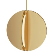 Visual Comfort Bau 18" Wide LED Pendant Natural Brass