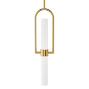 Visual Comfort Calumn 7" Wide LED Mini Pendant Natural Brass