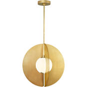 Visual Comfort Orbel 22" Wide LED Pendant Natural Brass