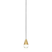 Visual Comfort Cupola 3" Wide LED Crystal Mini Pendant Natural Brass