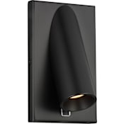 Visual Comfort Ponte 5" Tall LED Wall Sconce with Shade Nightshade Black
