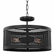 Visual Comfort Gereon 2 Light 16" Wide LED Pendant Black