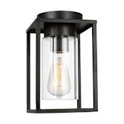 Visual Comfort Vado 6" Wide Flush Mount Outdoor Ceiling Fixture with Clear Glass Shade Antique Bronze