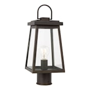 Visual Comfort Founders 17" Tall LED Outdoor Single Head Post Light - Bulb Included Antique Bronze