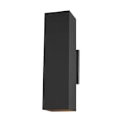 Visual Comfort Pohl 2 Light 19" Tall Outdoor Wall Sconce with LED Bulbs Black